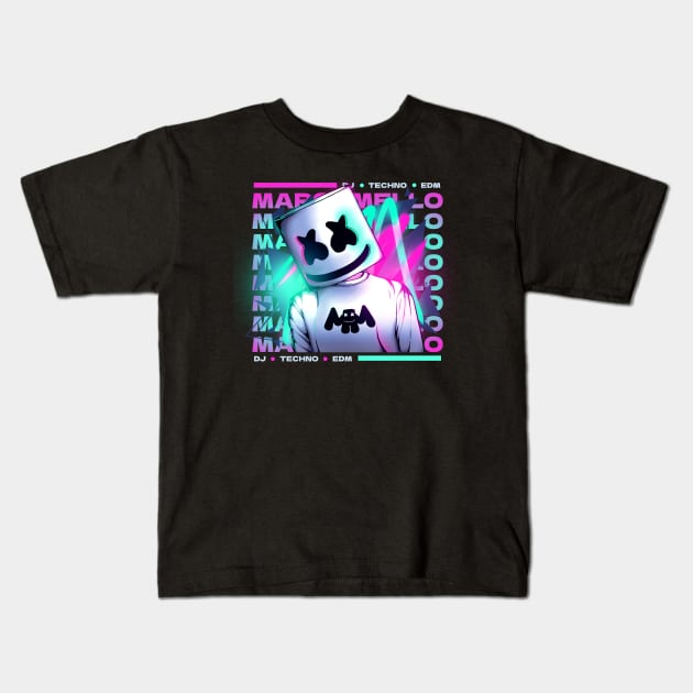 Marshmello Modern Party Kids T-Shirt by DenielHast